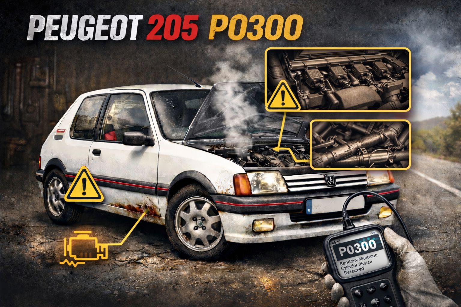 Код P0300 на Peugeot 205: причины и решения