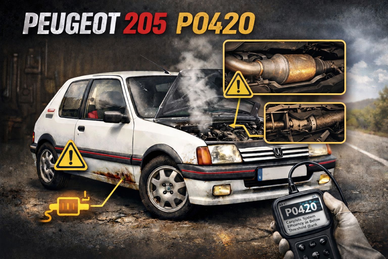 Код P0420 на Peugeot 205: не спешите менять катализатор